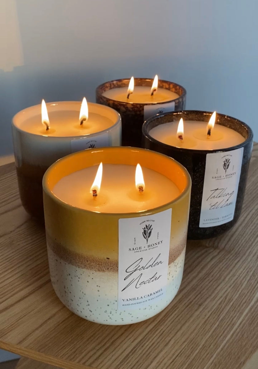 Ceramic Jar Candles Sage and Honey Studio