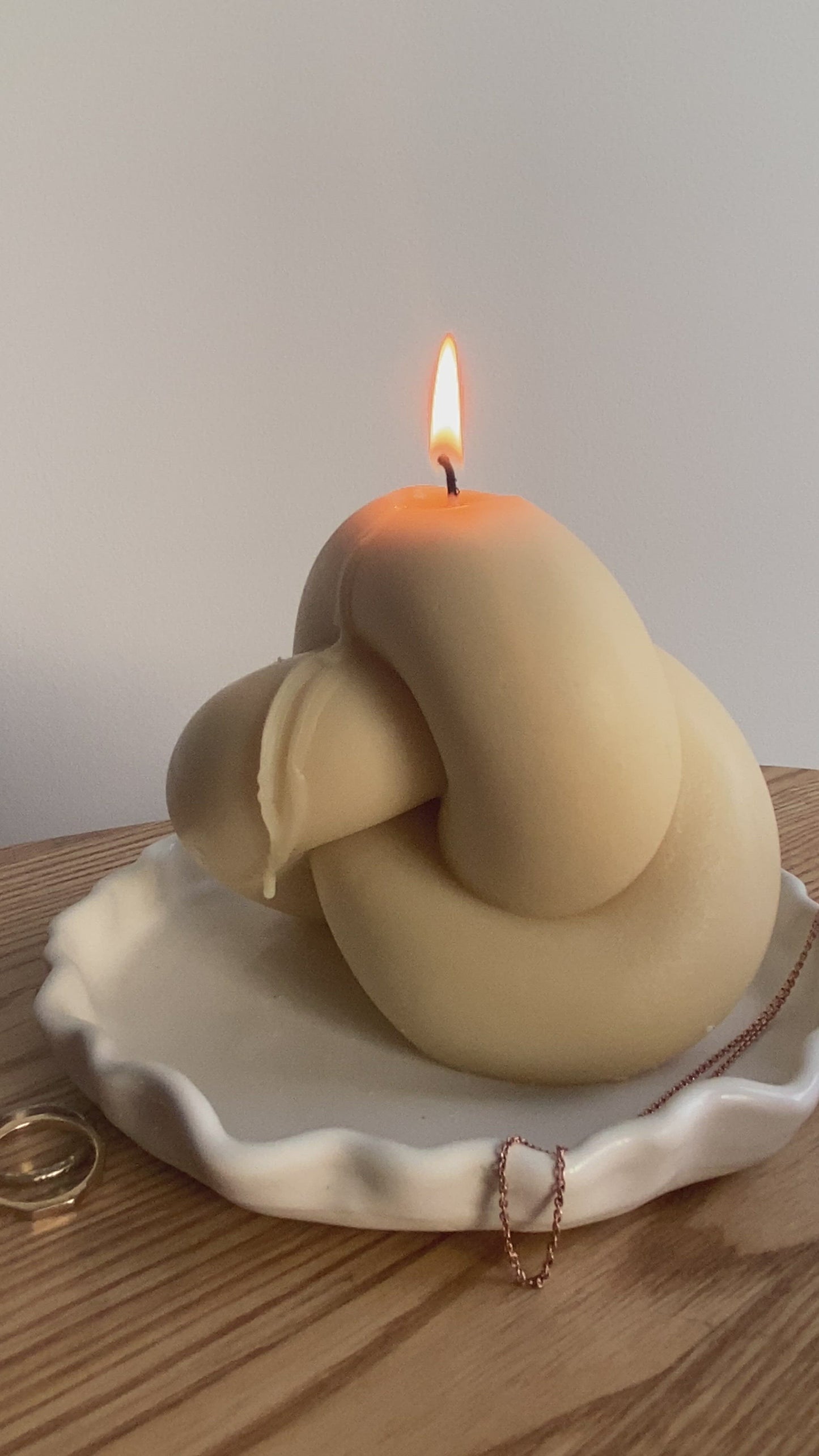 Load and play video in Gallery viewer, &amp;#39;All Tied Up&amp;#39; Sculptural Candle

