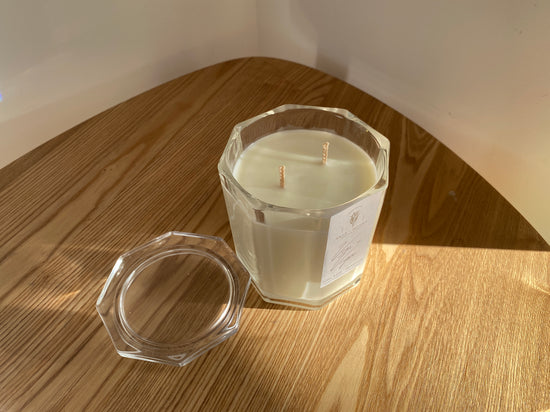 Clear Octagonal Jar Candle